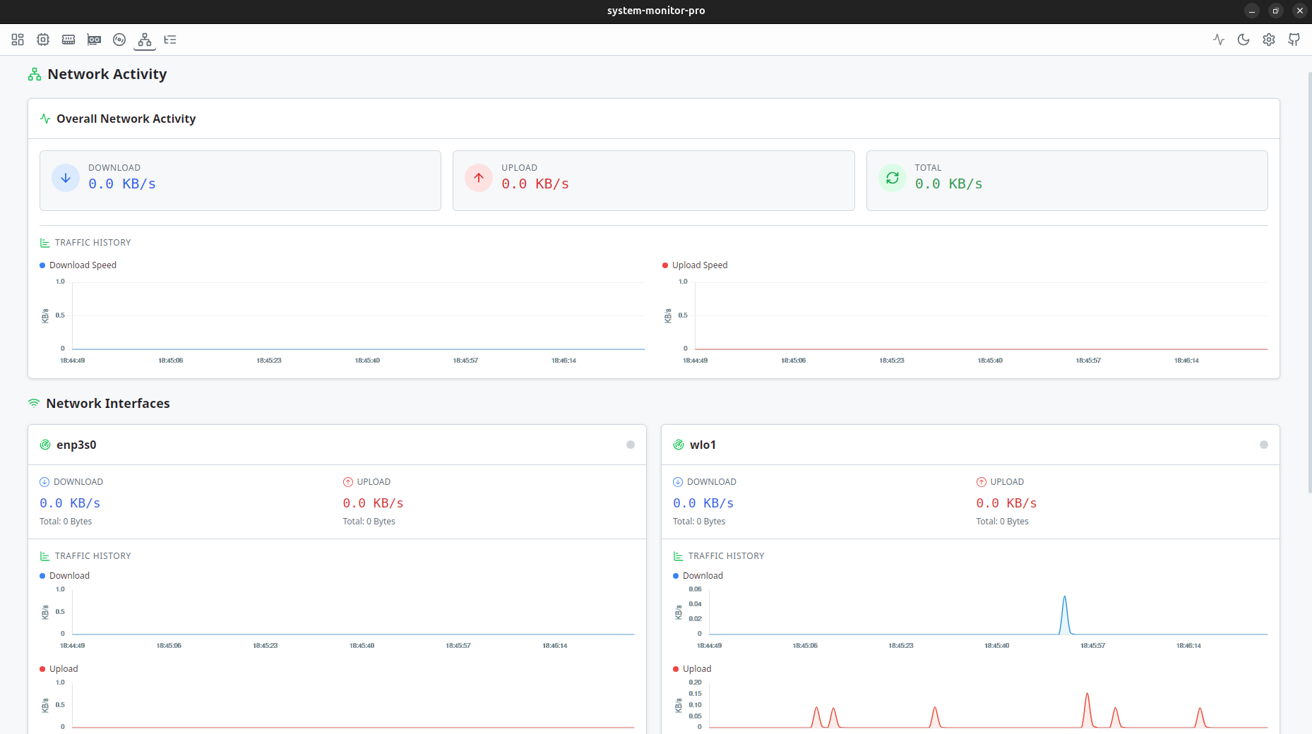 System Monitor Pro - Network (Light Mode)